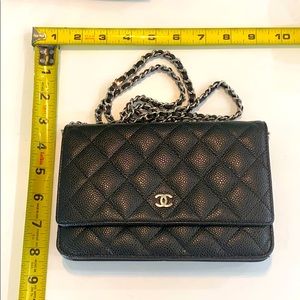 CHANEL WALLET ON A CHAIN! Worn once.